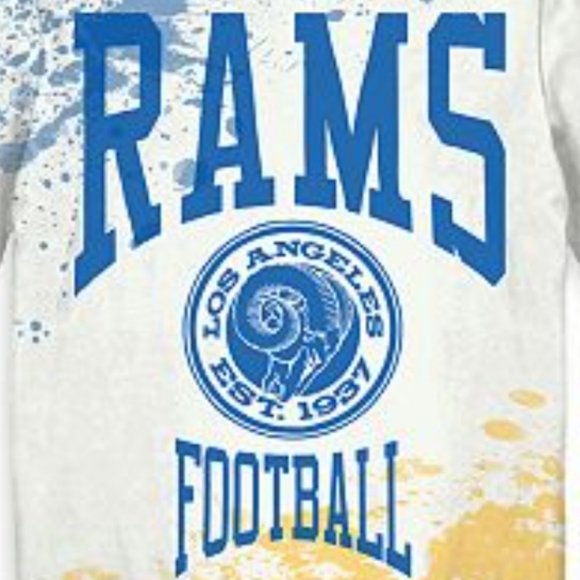 Men's Los Angeles Rams Junk Food Clothing Tie-Dye Long Sleeve T-shirt - Picture 2 of 7